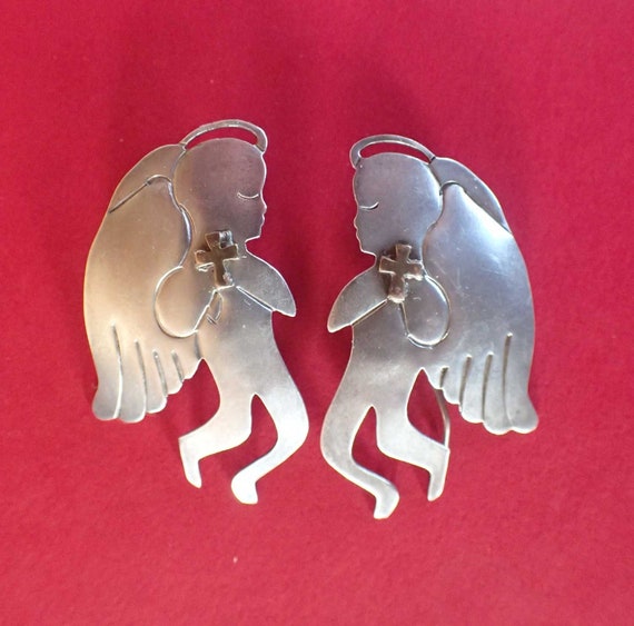 Phyllis Woods Artisan-Created Earrings - Angels -… - image 1