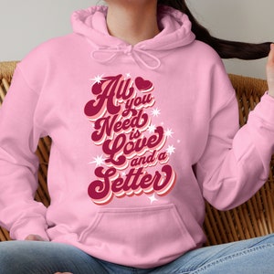 Groovy Setter Lover&#39;s Hoodie Retro vintage English Gordon Llewellin Setter Owner&#39;s Sweatshirt Gift for Setter Owner Trendy Wear Your Breed