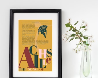 The Song of Achilles Poster Printable | Greek Mythology | Printable Room Decor | Instant Download