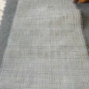 Rattan Cane Webbing 20 Width White Radio Rattan Webbing Cane Woven Mesh/Webbing Bleached/ Weave Rattan Webbing Woven For Decor, DIY Projects