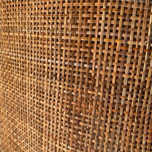 Rattan Cane Webbing Width 20'' Dark Natural Radio Rattan Cane Mesh Webbing Roll/Caning Material for Cane Furniture, restoration and DIY