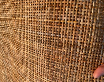 Rattan Cane Webbing Width 20'' Dark Natural Radio Rattan Cane Mesh Webbing Roll/Caning Material for Cane Furniture, restoration and DIY