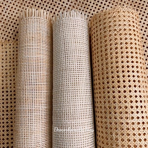 Rattan Cane Webbing Width 24" Premium Natural Pre woven Radio Rattan Cane webbing for furniture repair/restoration DIY/ Sell by foot