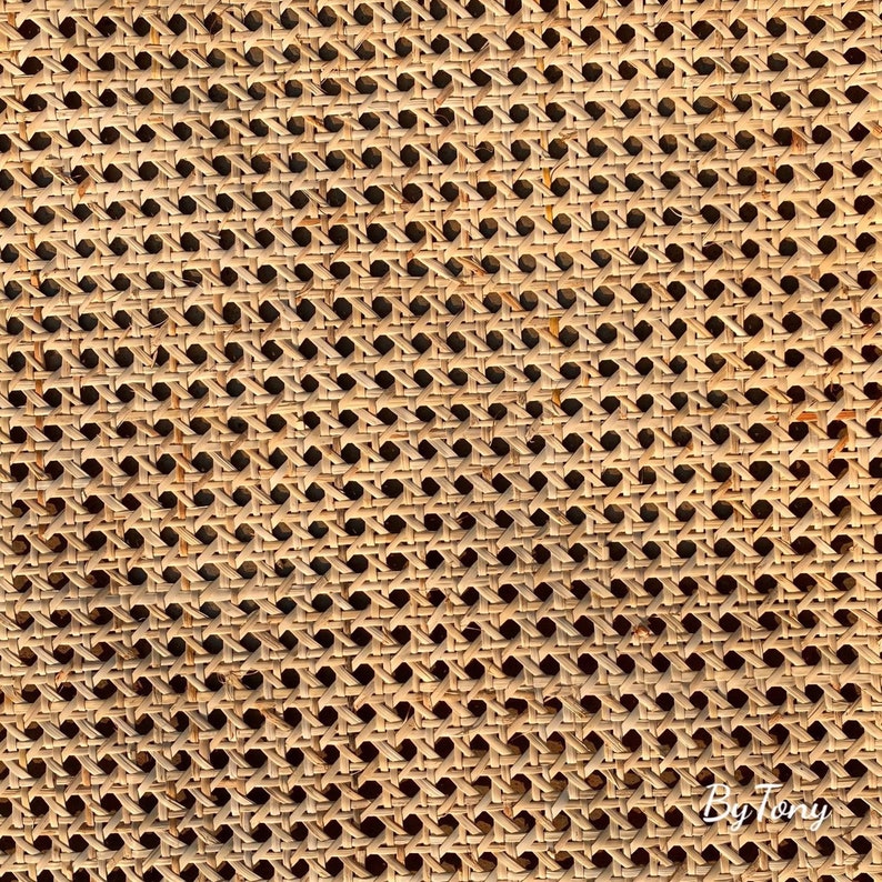 STOR REA - Webbing rottingrör 11,5"/15,5", 18''/20"/24''/27,5"/31,5"/36"/39,5" Bred sexkantig naturlig rottingrörsvävd möbel, restaurering bild 2
