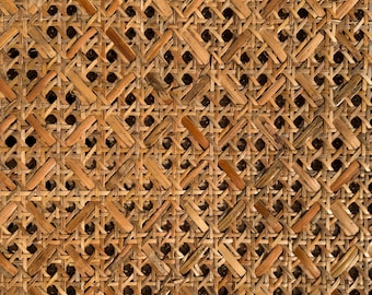 Dark Luxury Design-Rhombic Pattern Natural Cane Sheet Rattan Closed Weave Cane Webbing, Natural Rattan Cane Webbing 18''/24'' Width