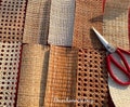 SET 16 Samples Pack Natural Pre Woven Rattan Cane Webbing For Furniture Repair/Restoration DIY Interiors product logo