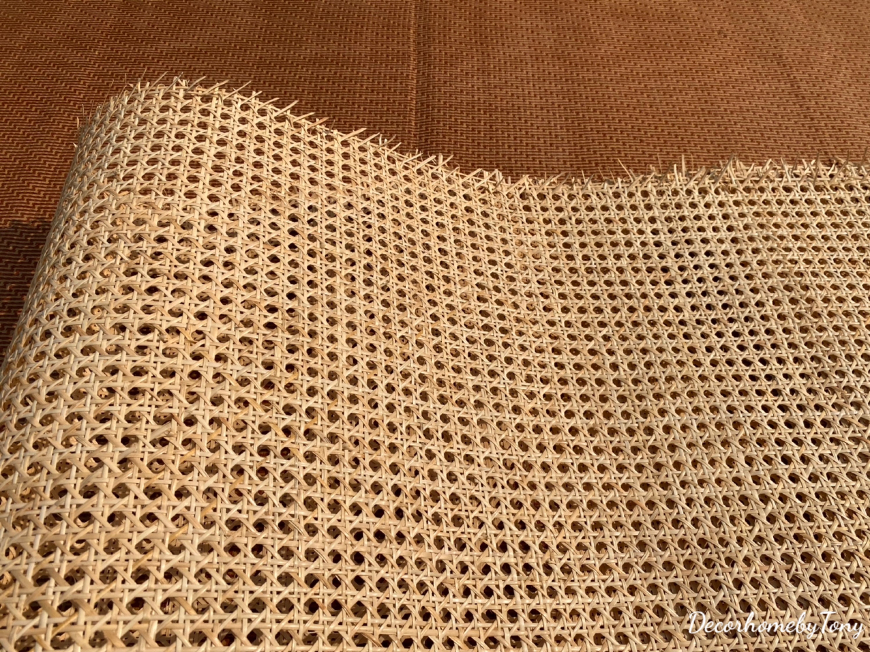 20-70CM Long 40-55CM Wide Natural Cane Webbing Real Indonesia Rattan Roll  Wall Decor Furniture