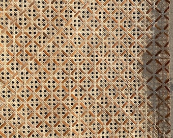 Luxury Premium Rhombic Pattern Natural Cane Sheet Rattan Closed Weave Cane Webbing, Natural Rattan Cane Webbing 18&#39;&#39;/24&#39;&#39;/ 27.5&#39;&#39;/ 36&#39;&#39; Wide