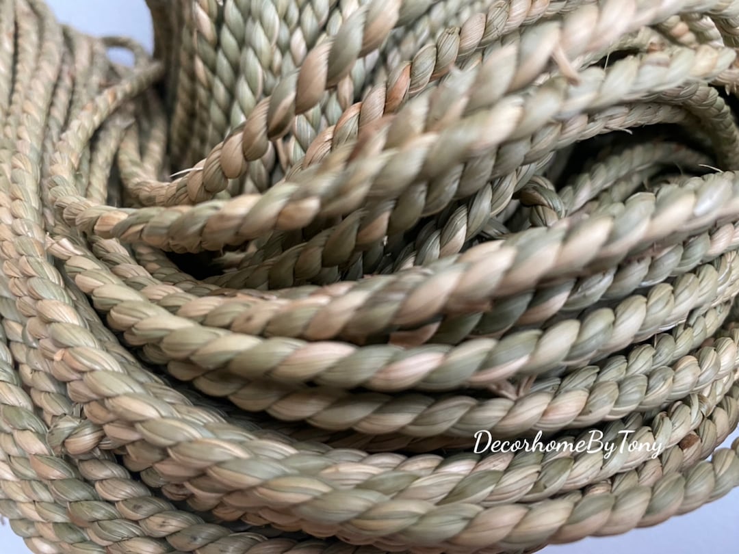 Seagrass Kit D4mm Natural Sedge Fiber Raffia Natural Yarn 100 Handmade