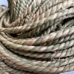 Kit de junco D4mm, fibra natural de junco, ráfia, fio natural 100% feito à mão, fibra natural de junco, ráfia