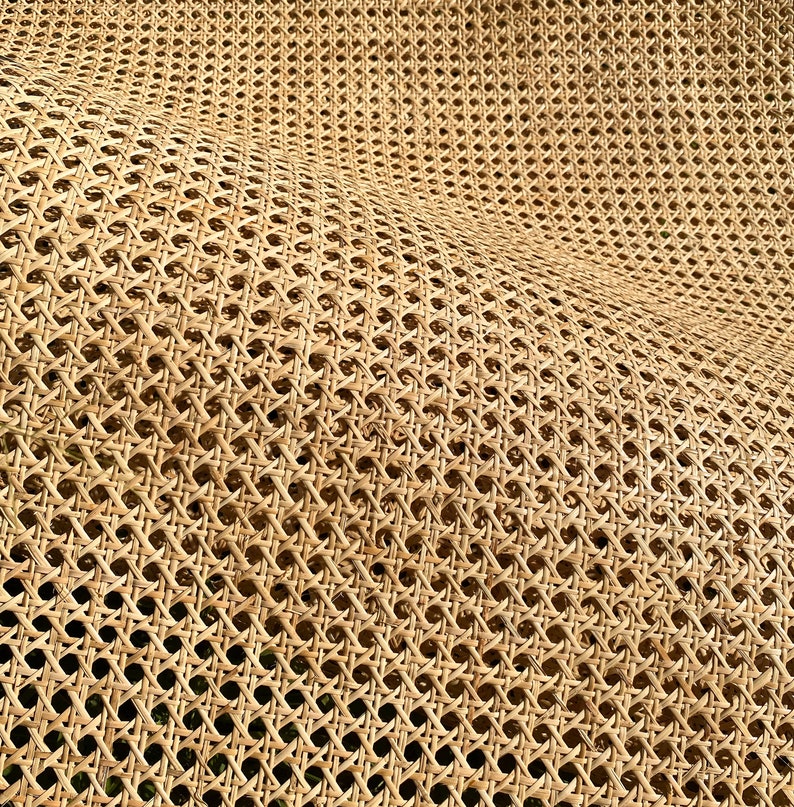 STOR REA - Webbing rottingrör 11,5"/15,5", 18''/20"/24''/27,5"/31,5"/36"/39,5" Bred sexkantig naturlig rottingrörsvävd möbel, restaurering bild 6