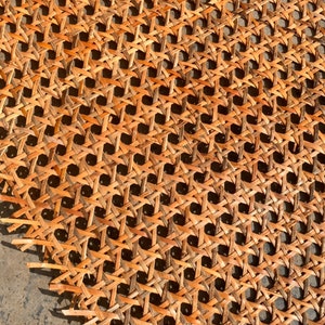 15.5"/18"/20"/24"/27.5"/36" Dark Natural Heagon Rattan Mesh Weaving For Home Decor  Sell By The Feet