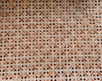 Rhombic Pattern Natural Cane Sheet Rattan Closed Weave Cane Webbing, Natural Rattan Cane Webbing  For Homestay, Hotel, Resort 18''/24''Width