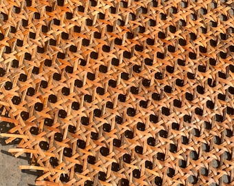 Cane Webbing 24&#39;&#39; Width Dark Natural Hexagon Rattan Cane Mesh Webbing Roll/Caning Material for Cane Furniture,