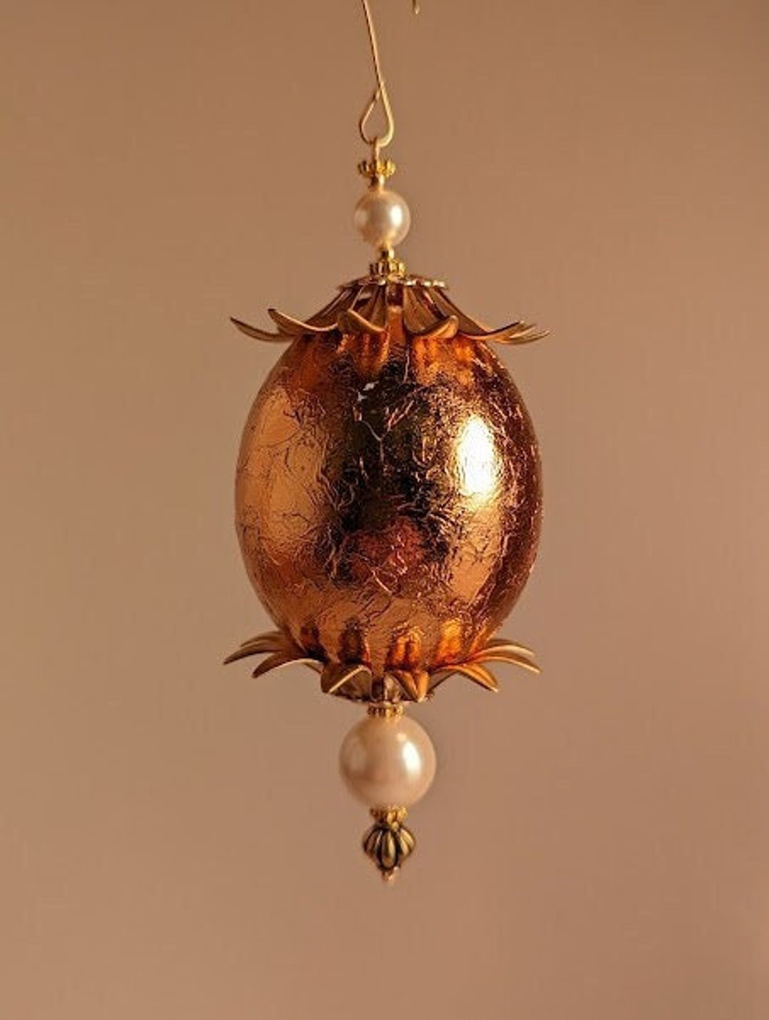 Christmas Snowdrop Ornament, Decorations, Tree, Gifts, Garland, Gold