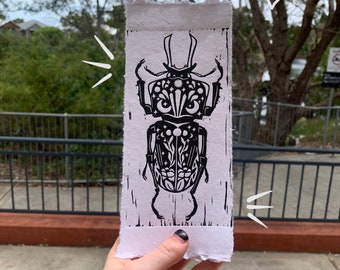 Bug Linocut