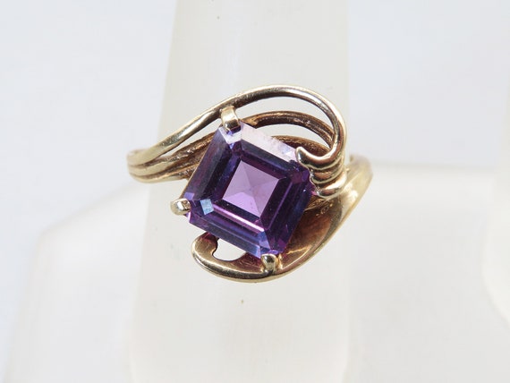 10k Yellow Gold 2.60ct Synthetic Alexandrite Ring… - image 1