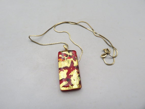Vintage Italian Murano Glass Pendant Necklace on … - image 1