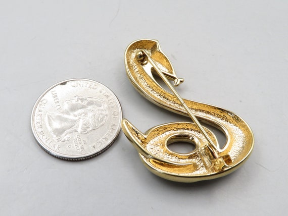 Pierre Lang Gold Tone Serpent or Snake Brooch Pin… - image 2