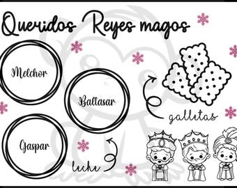 Digital file of the Three Wise Men tray. Spanish edition.