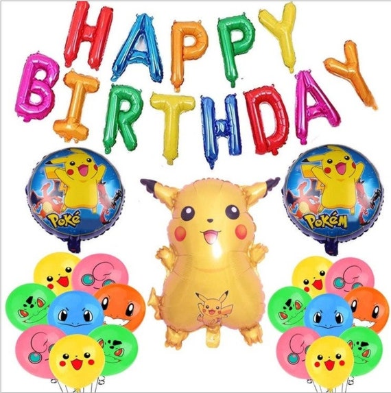 Set di palloncini di compleanno Pikachu da 32 pezzi Palloncini per feste a  tema Pokémon, palloncini in alluminio Palloncino in alluminio per  decorazioni per feste di compleanno per bambini -  Italia
