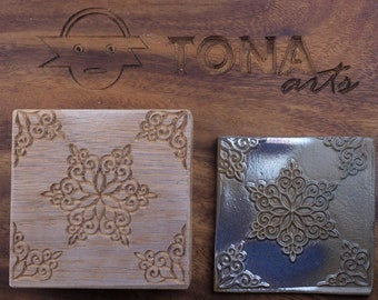 Kleistempel, textuurstempel, stempel, keramische aardewerk textuurstempel