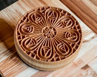 MANDALA, round clay stamp structures ceramic pottery texture embossing