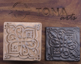 Kleistempel, textuurstempel, stempel, keramische aardewerk textuurstempel