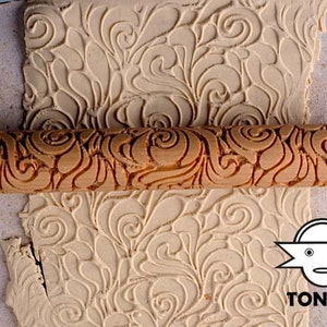 HAND ROLLER, Roller, Texture, Endless, Clay, Structure, Polymer, Pottery, Fimo, Relief, Wood