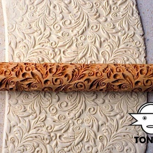 HANDRULLE, Rulle, Textur, Ändlös, Lera, Struktur, Polymer, Keramik, Fimo, Relief, Trä