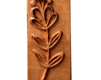 Tonstempel, Keramik Fimo Seife, Holzstempel PFLANZE