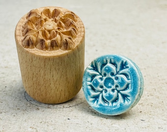 EXCEART Holzstempel Für Ton – 7-teilig, Handgeschnitzt, Für Keramik & DIY-Projekte