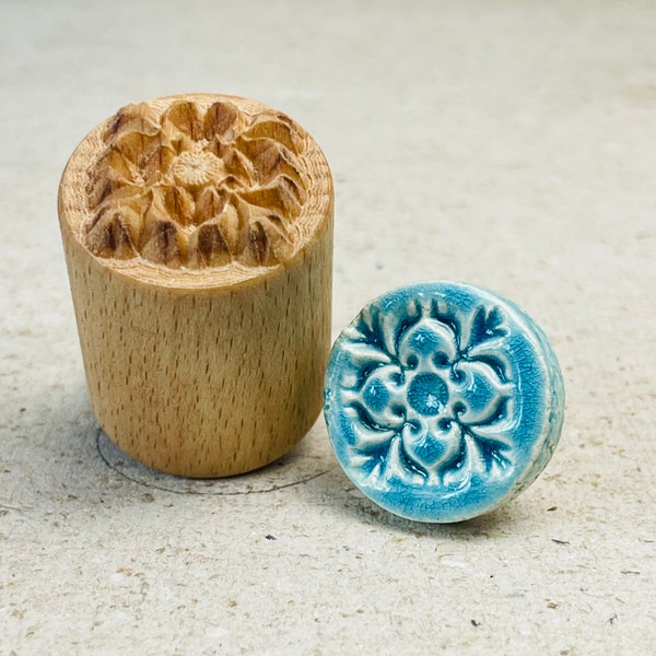 Round Clay Stamp Structures Ceramics Pottery Jewelry