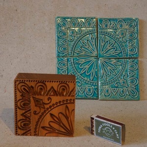 Clay Stamp Quarter Stamp Tile Field Ceramics Pottery Texture Embossing
