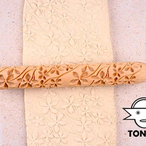 HAND ROLLER, Roller, Texture, Endless, Clay, Structure, Polymer, Pottery, Fimo, Relief, Wood