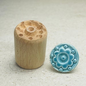 Round Clay Stamp Structures Ceramics Pottery Jewelry