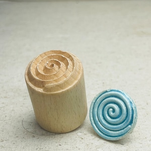 Round Clay Stamp Structures Ceramics Pottery Jewelry 