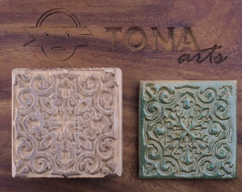 Kleistempel, textuurstempel, stempel, keramische aardewerk textuurstempel