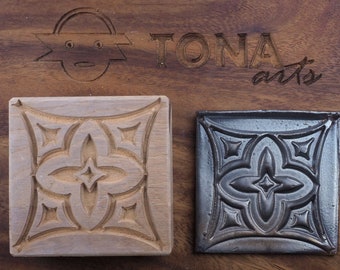 Kleistempel, textuurstempel, stempel, keramische aardewerk textuurstempel