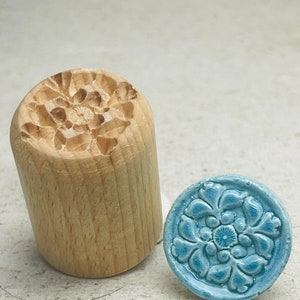 Round Clay Stamp Structures Ceramics Pottery Jewelry