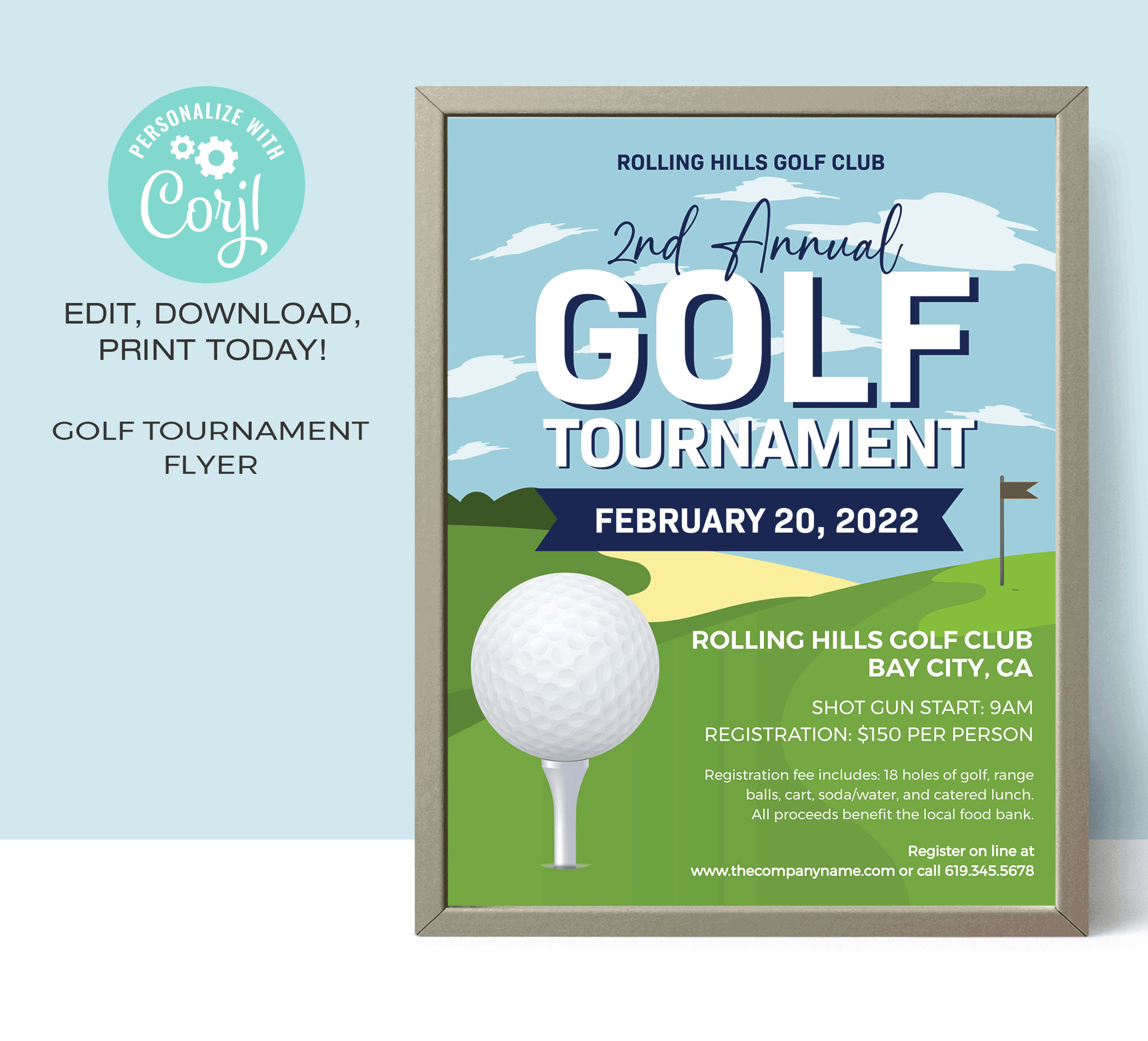 Golf Tournament Flyer Template Graphic by Aam360 · Creative Fabrica