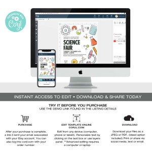 Science Fair | Science Club Flyer Template EDITABLE| Science Flyer | 8. ...