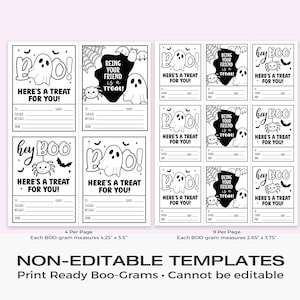 Boo Grams Editable Halloween Candy Grams Printable Boo Grams for ASB Boo Grams Editable Halloween Candy Grams Printable Boo Grams for ASB