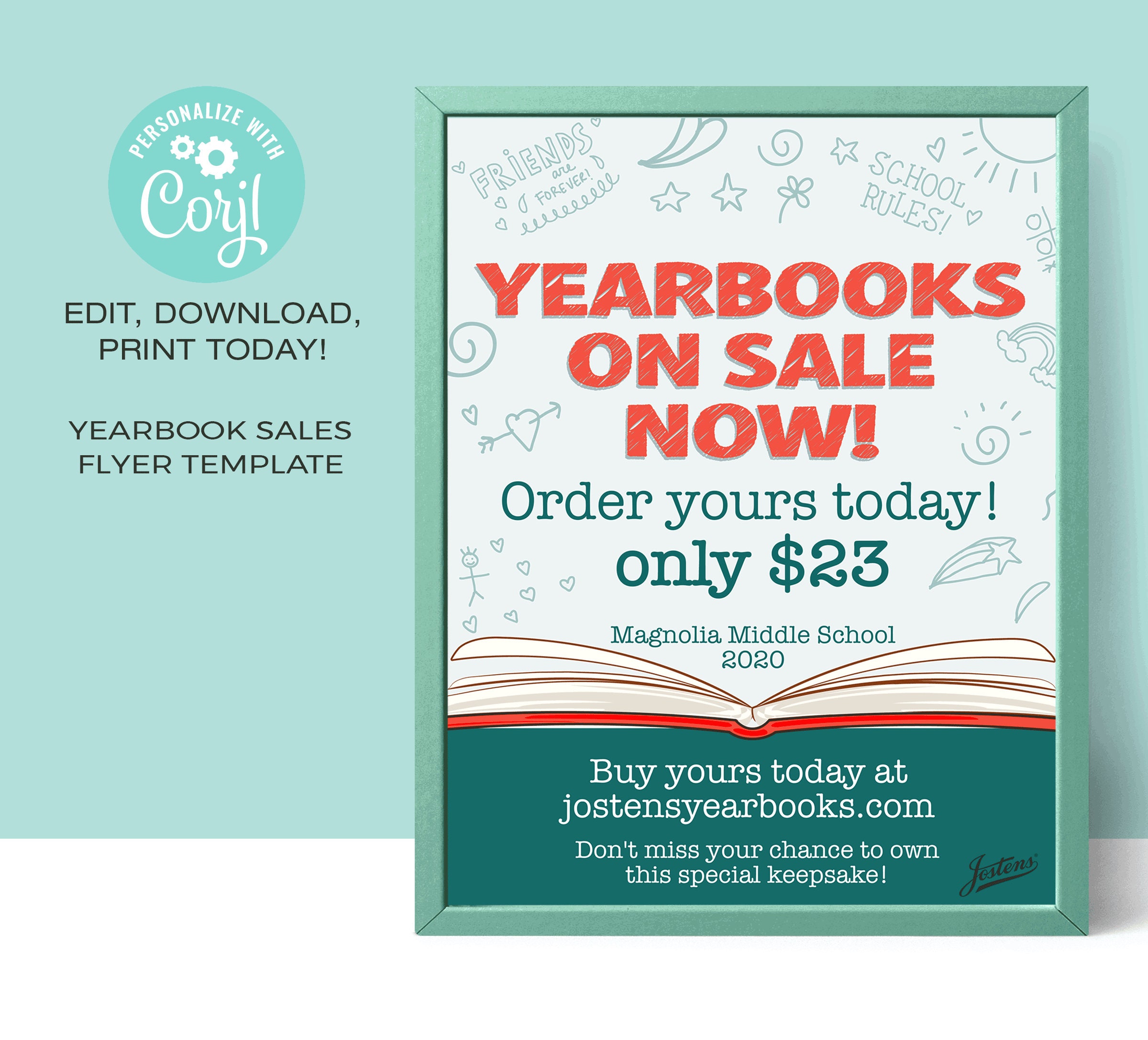 Yearbook Sales Flyer Template • Editable Yearbook Sales Flyer • PTA PTO Yearbook Sales Flyer Template • Editable Yearbook Sales Flyer • PTA PTO