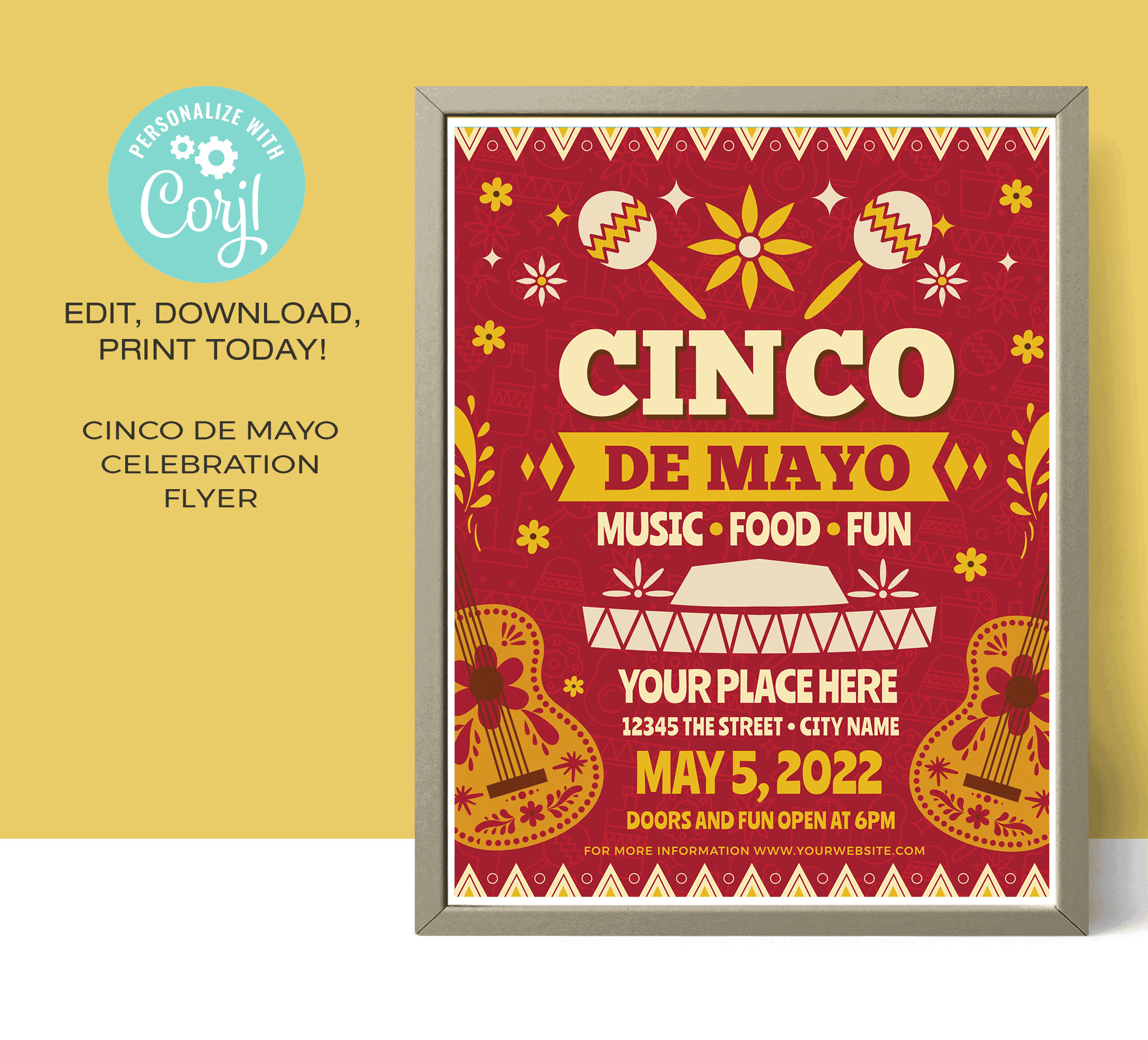 Cinco De Mayo Celebration Flyer Template Cinco De Mayo Template