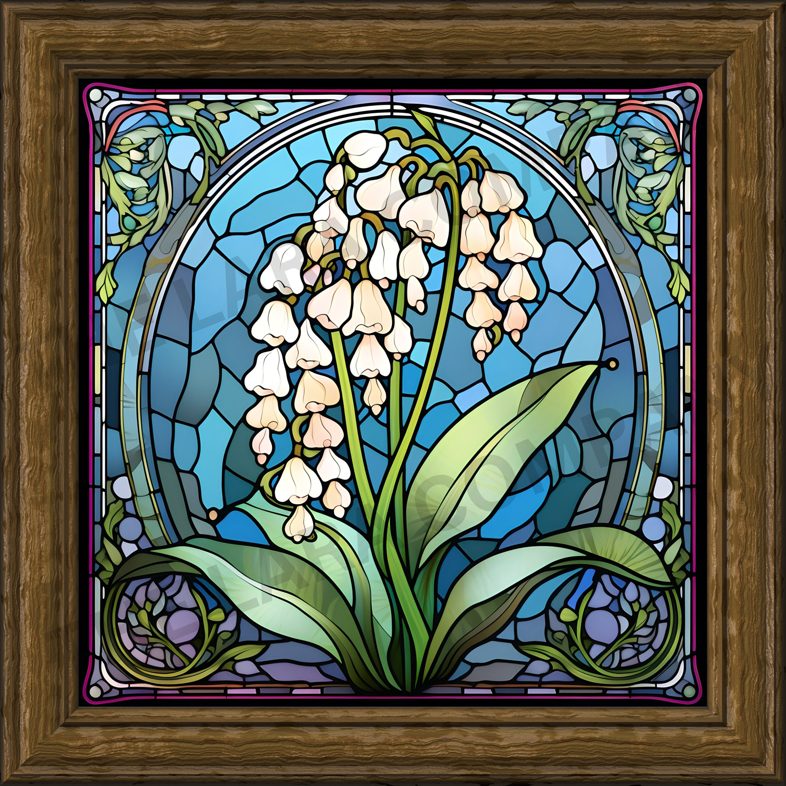 Stained Glass Lily Of The Valley 3d Decor Floral Suncatcher – Style Of Glass - View #9