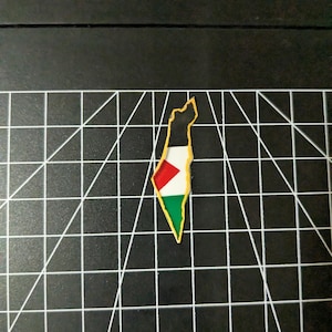PALESTINE* Shaped National Border Flag Sticker