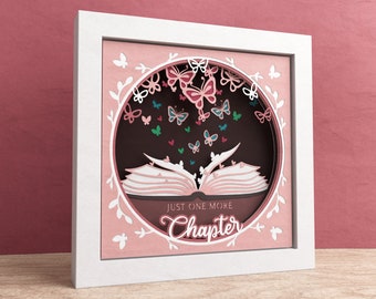 3D Book with Butterflies Shadow Box, Floral Layered Paper Art, 3D Mandala, Reading 3D SVG, For Cricut and Silhouette with Easy Instructions