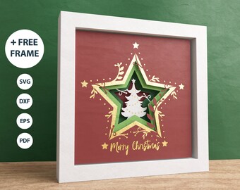 Christmas Tree 3d Svg with Easy Instructions, Merry Christmas Svg, Files For Cricut and Silhouette