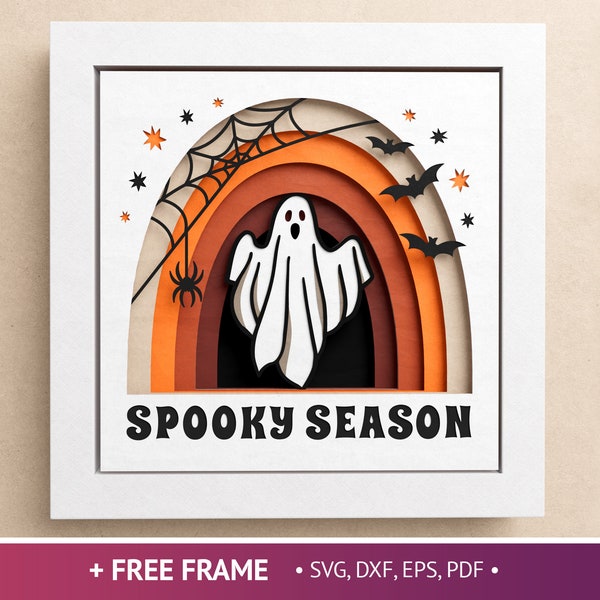 3D Halloween Ghost Shadow Box, Spooky Season SVG, Layered Paper Art, Ghost 3D SVG, Files For Cricut and Silhouette with Easy Instructions 3D Halloween Ghost Shadow Box, Spooky Season SVG, Layered Paper Art, Ghost 3D SVG, Files For Cricut and Silhouette with Easy Instructions